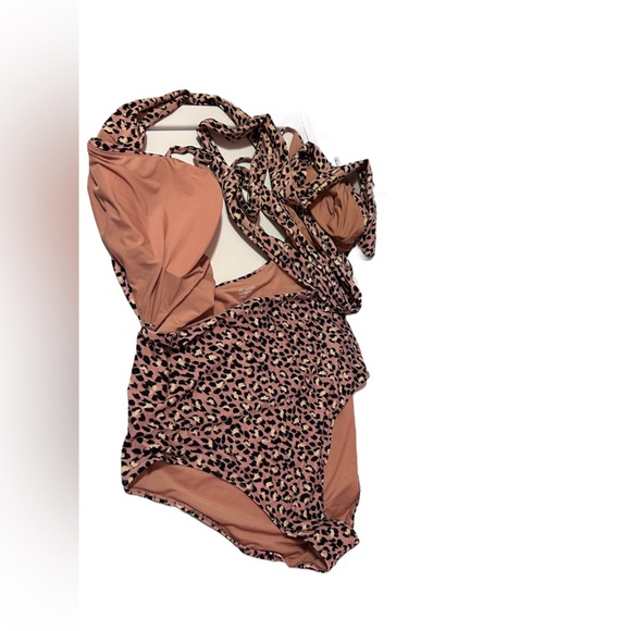 Aerie One Piece Swimsuit Size XXL Leopard Print Viral On TiK Tok cut out NWT - Picture 7 of 7